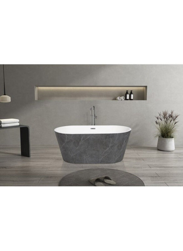 

Milano Flora-C Freestanding Bathtub, Grey