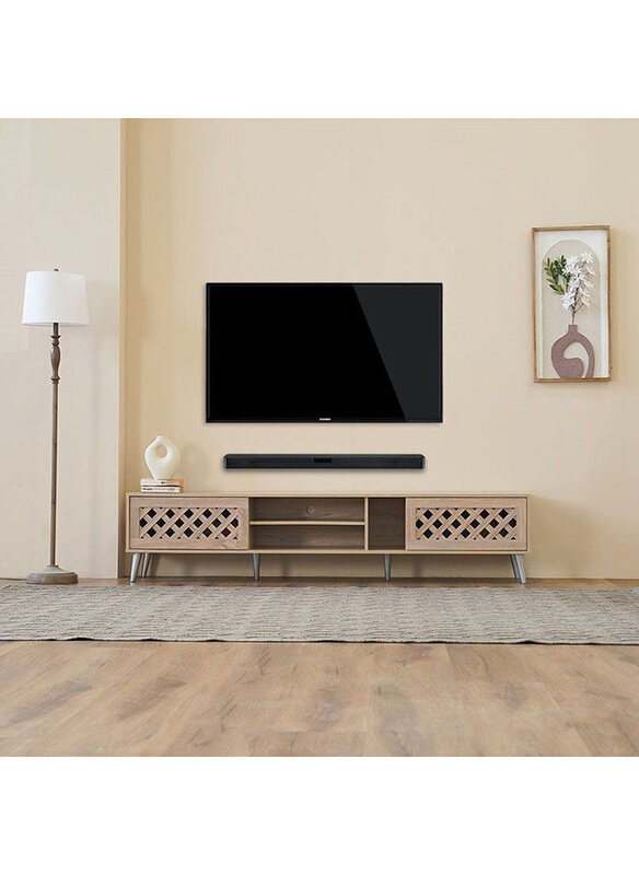 

Danube Home Hamlin 80-Inch Large Upto Entertainment Wall TV Unit Wooden TV Rack Stand Media Console Table For Living Room, Sonoma Oak