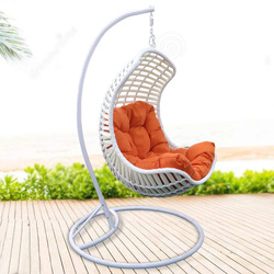 Danube Home Lima Rattan Hanging Chair, White