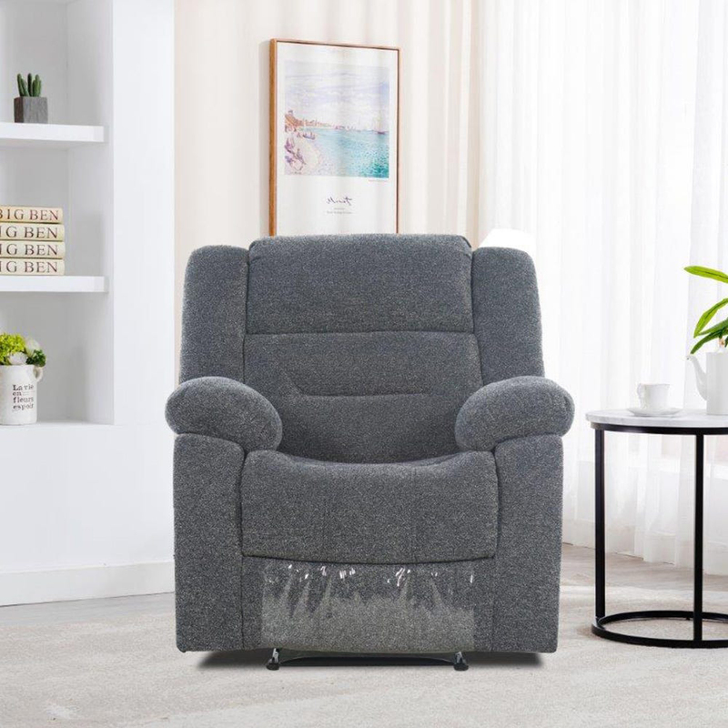 Danube Home Allende 1 Seater Fabric Motion Recliner, Grey