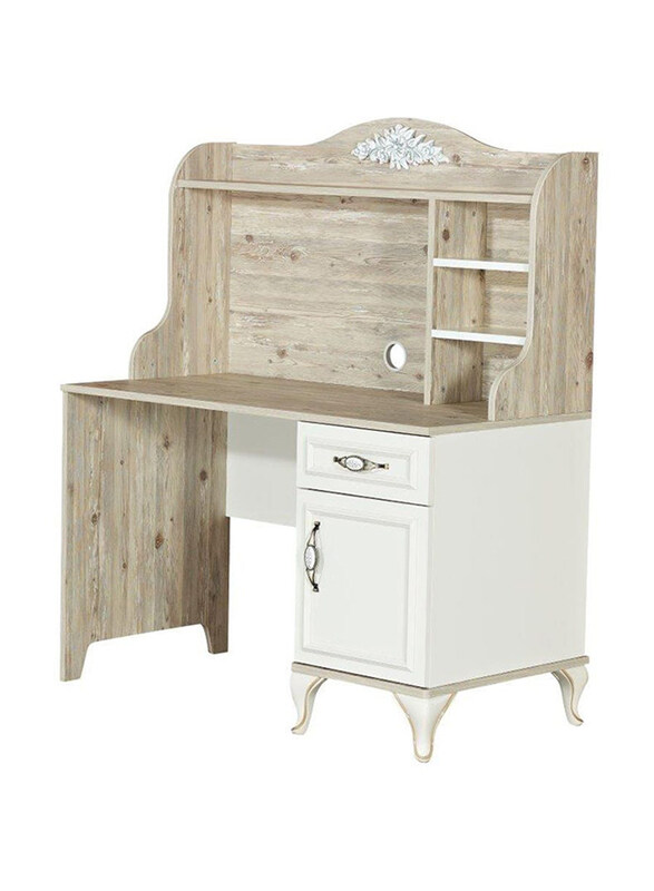 

Danube Home Golden Study Hutch, White