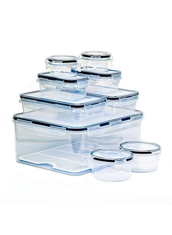 

Danube Home 9-Piece Essential Food Storage Container Set, Clear