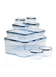 Danube Home 9-Piece Essential Food Storage Container Set, Clear