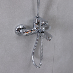 Milano Pia Bath Shower Mixer with Shower Set, Chrome