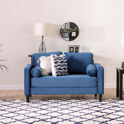 Danube Home Mugen 2 Seater Fabric Sofa, Blue