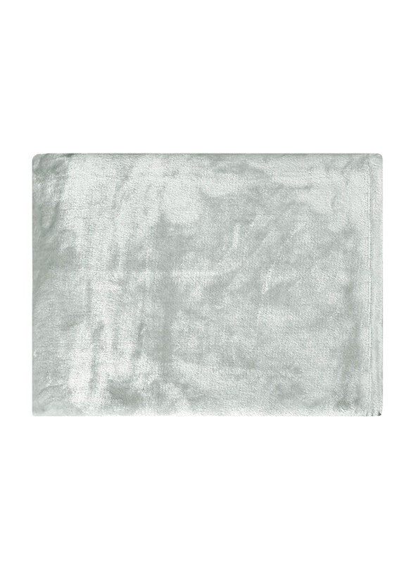 

Danube Home Takisha Solid Flannel Throw Polyester Blanket, 127 x 154cm, Grey