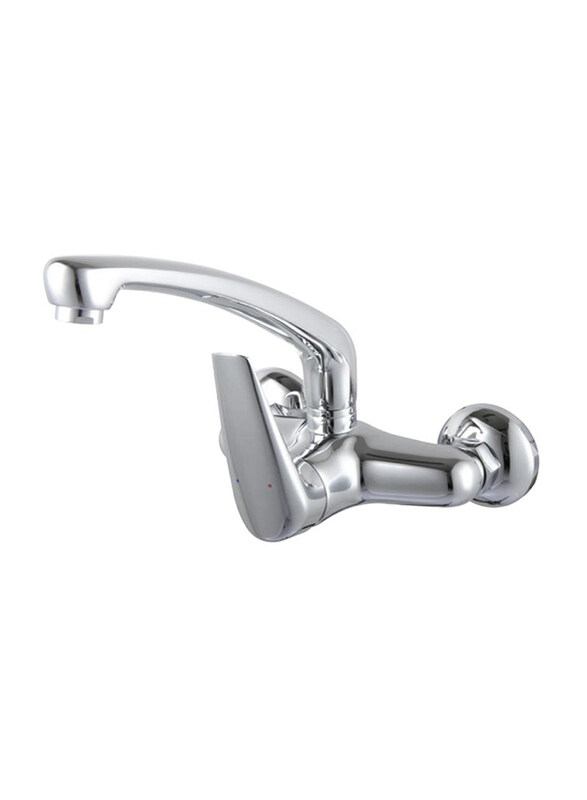 

Danube Home Milano Prince Wall Mounted Sink Mixer, Silver