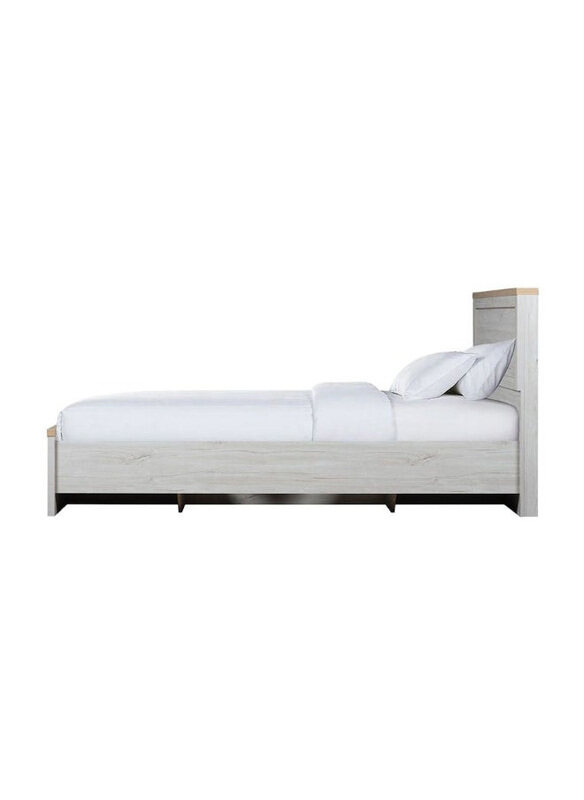 

Danube Home Cambridge Modern Wooden Bed for Kids, White/Beige