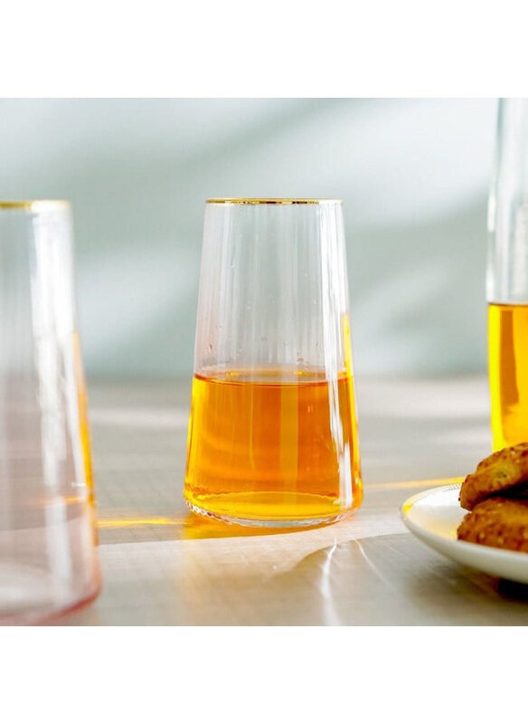

Danube Home 4-Piece 430ml Youthfulbite High Ball Glass Set, Clear