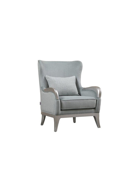 

Danube Home Busselton 1 Seater Fabric Sofa, Accent Chair, Modern Design One Seat Sofas, Comfortable Living Room Furniture, L 80 x W 88 x H 105cm, Blue