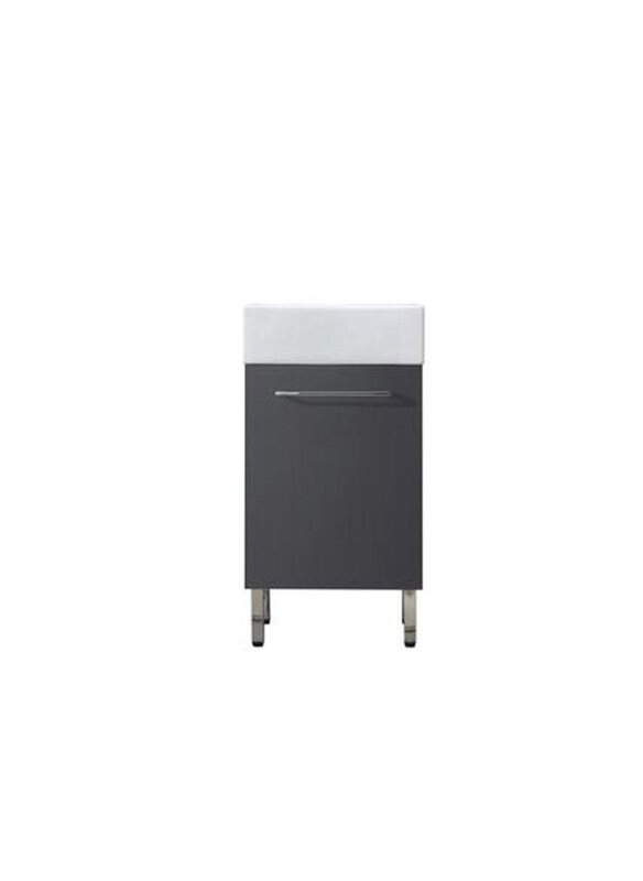 

Danube Home Vanity with Ceramic Basin Only Wooden Single Basin For Toilet Bathroom Washroom, Multicolour