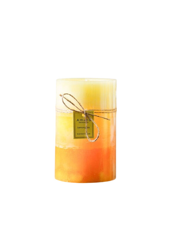 

Danube Home Amara Candle Pillar, Yellow