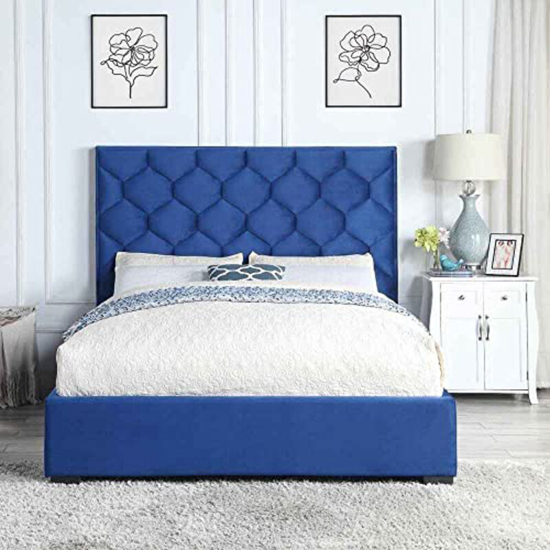 

Danube Home Isabelle Hydraulic Queen Bed, Navy Blue