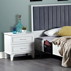 Danube Home Elit Night Stand, White