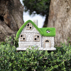 Danube Home MGO Large House Decoration With Solar & Timer Garden Ornaments Decor For Indoor Outdoor Greenery, 31.5 x 31.5cm, Multicolour