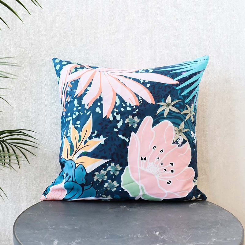 Danube Home Outdoor Poppy Cushion Summer Spring Pillow, 45 x 45cm, Multicolour