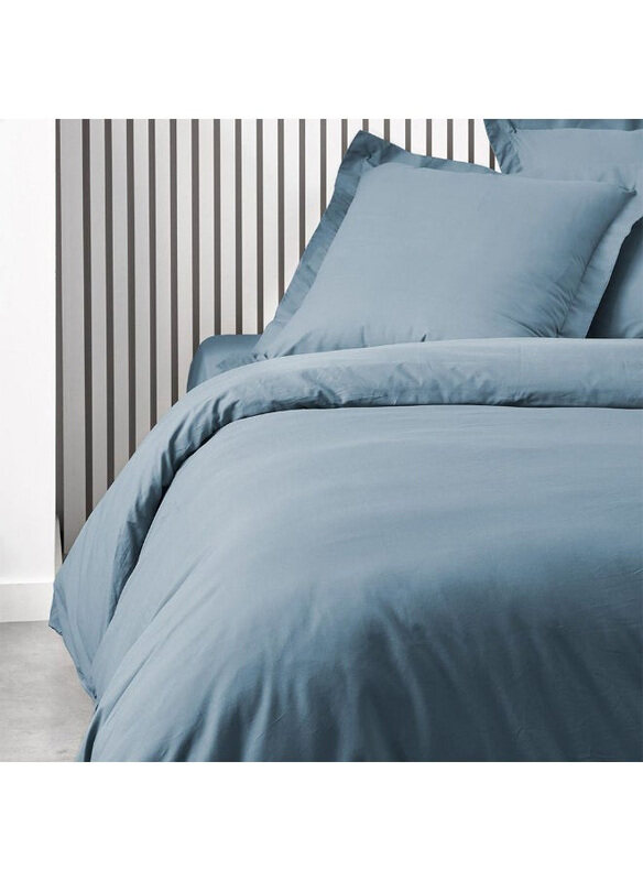 

Danube Home Pristine Fit 144TC Soft Duvet Cover, Queen, Blue