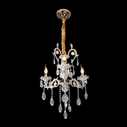 Danube Home Falak Candle Hanging Chandelier, Gold
