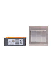 Danube Home Milano 16A 3 Gang 1 Way Switch, Gold