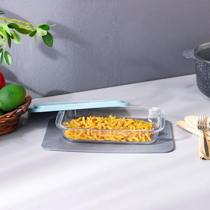 

Danube Home 2.2 Ltr Rectangle Marinex Glass Deep Baking Tray, Clear