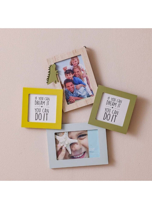 

Danube Home Meow Mdf Dino 4 Photo Frame, Multicolour