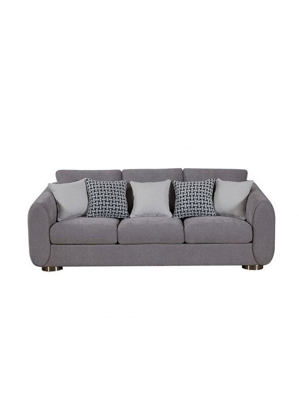 

Danube Home Hestia 3 Seater Fabric Sofa Modern Design Sofa, Light Grey