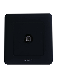 Milano Satellite Socket Mblk Piano Series, Black