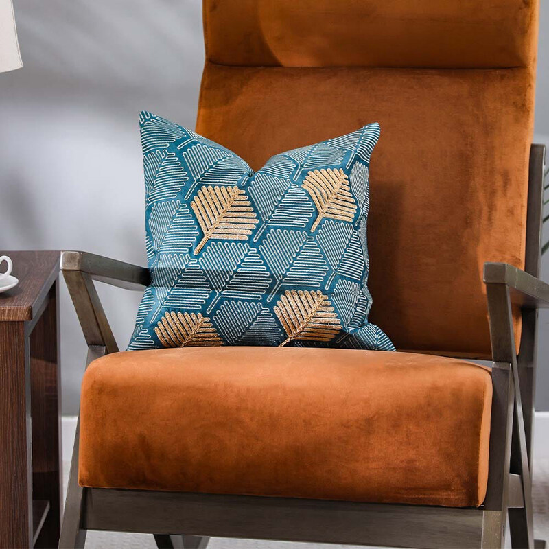 

Danube Home Ornate Emblem Chinese Velvet Cushion Cover, 45 x 45cm, Teal
