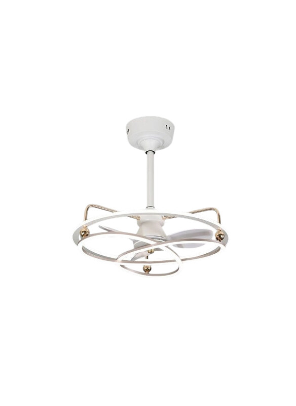 

Danube Home Lori Iron/Alu/Acrylic Ceiling Fans with LED, White