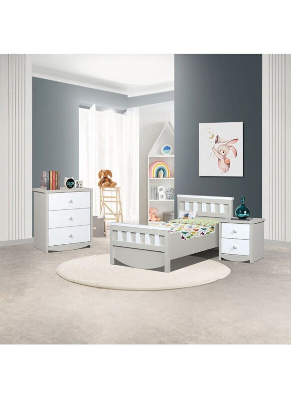 

Danube Home Hazel Stylish Toddler Bed, Light Beige/White