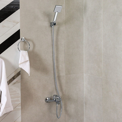 Danube Home Milano Lemo Bath Mixer with Shower Set, Chrome