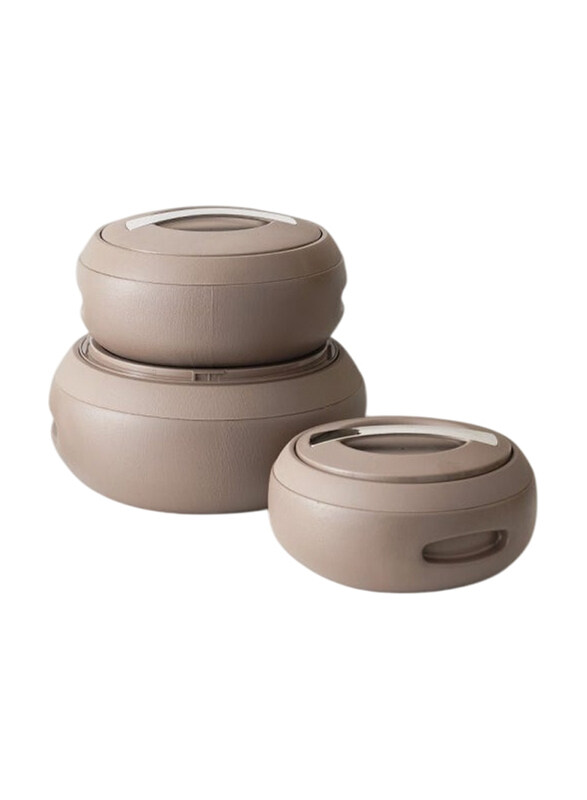 

Danube Home 3-Piece Gourmet Casserole Set, Beige