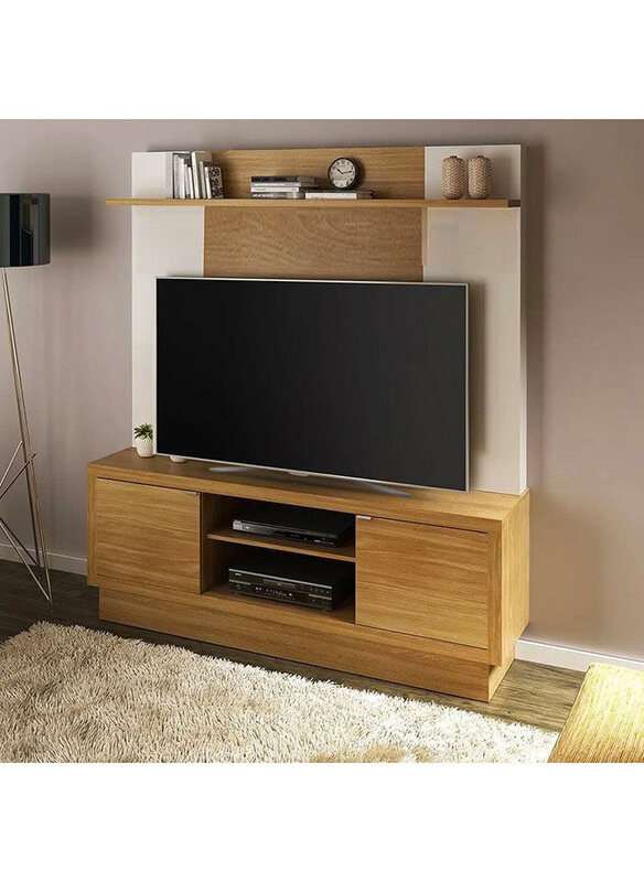 

Danube Home Zoyo TV Wall Unit TV Up To 65 Inches, Brown/Off