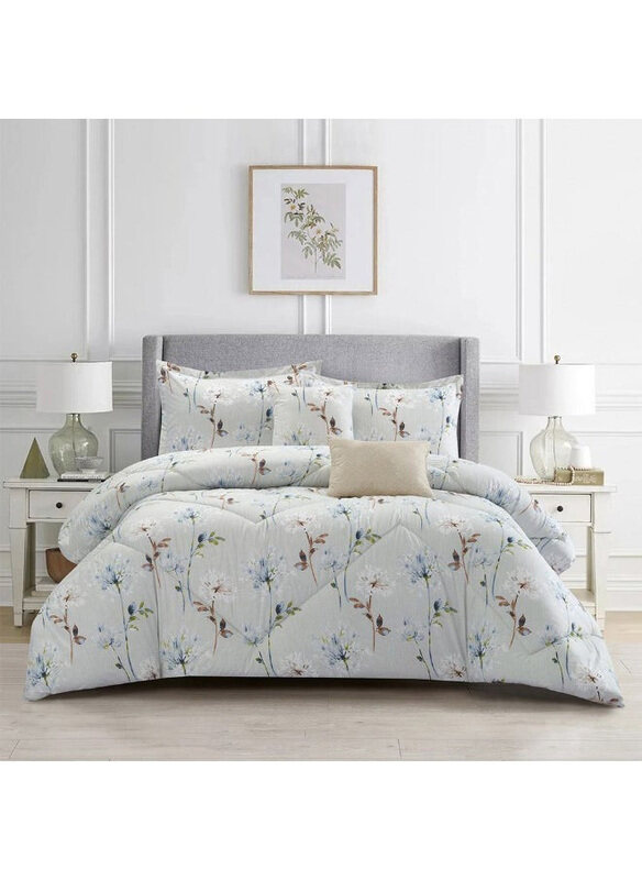 

Danube Home 6-Pieces Euphoria Madison Comforter Set, Single, Multicolour