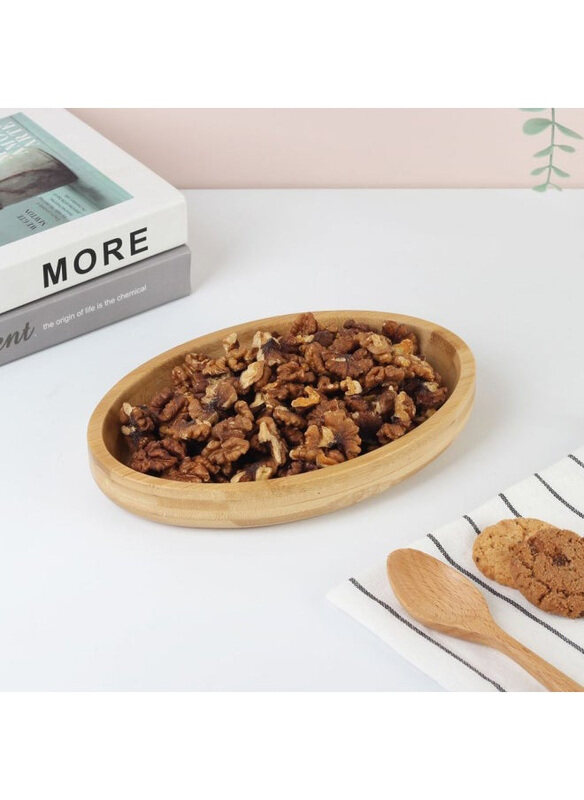

Danube Home Loretta Rubber Wood Nut and Candy Serving Tray, Brown