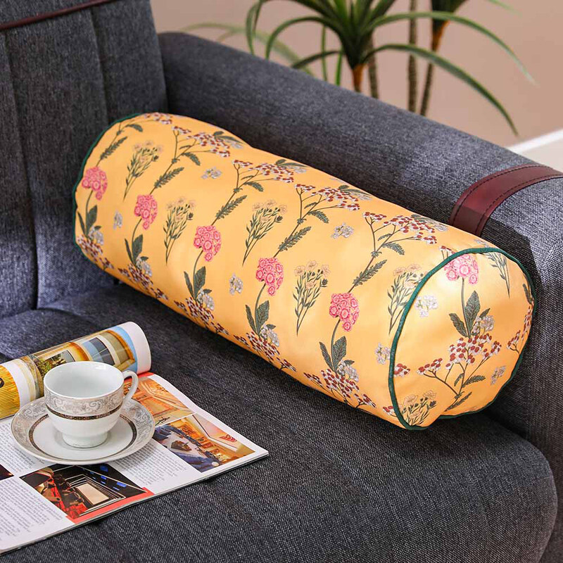 

Danube Home Euthopia Flora Bolster Poly Canvas Cushion, 20 x 50cm, Yellow