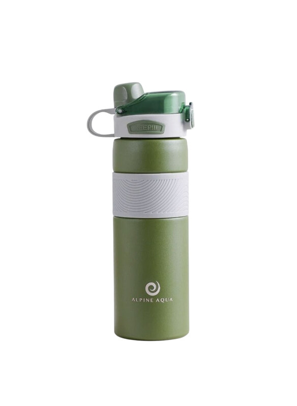 

Danube Home 800ml Alpine Aqua Water Bottle Stainless Steel Vacuum Insulated, Green