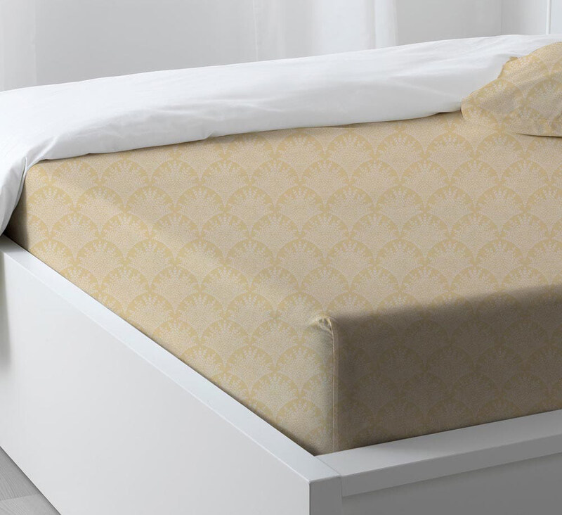 

Danube Home Solace Fitted 100% Cotton Sateen Thread Count Bedding Sheet And Pillow Cases, 3 Pieces, Queen, Beige