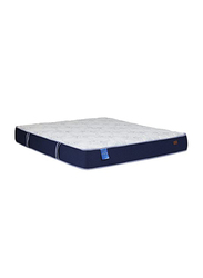 Danube Home Gel Pocket Spring & Memory Foam Mattress, White/Dark Blue