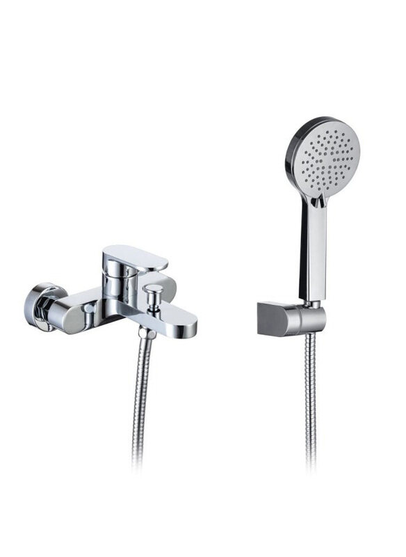 

Danube Home Lira Bath Shower Mixer Set, Chrome