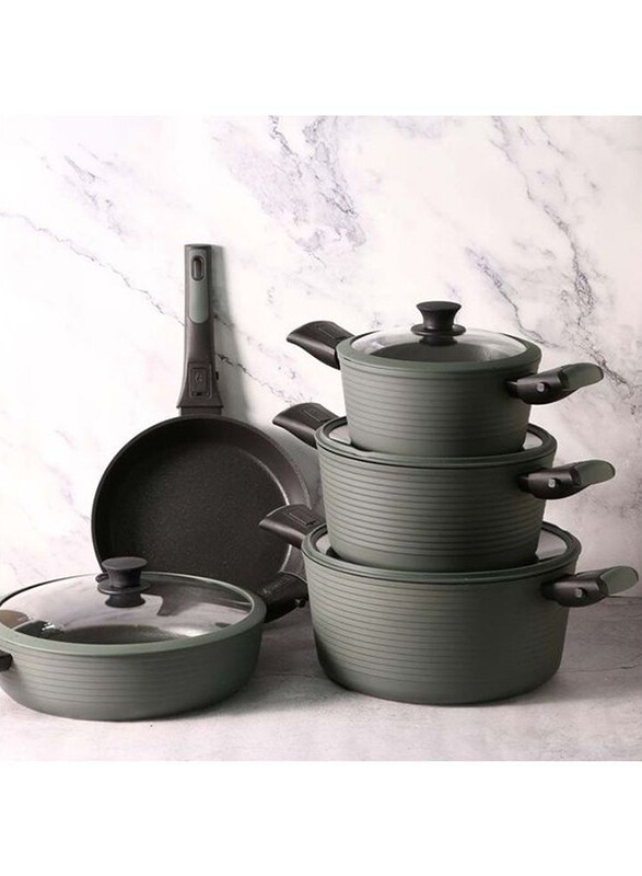 

Danube Home 9-Piece Cookware Set, Green