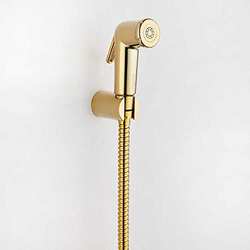 Danube Home Milano Deluxe Shattaf with Stainless Steel, 120cm, Gold Hose
