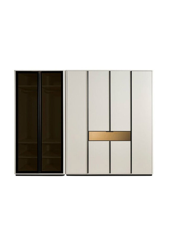 

Danube Home Jehangir 6 Door Wardrobe, White/Black