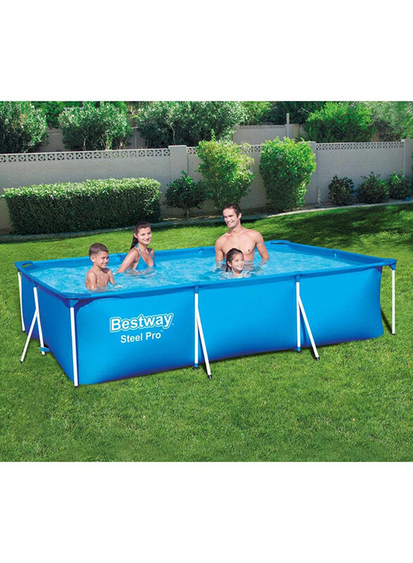 

Danube Home Bestway Poolset Steelpro Above Ground Swimming Pools, Blue