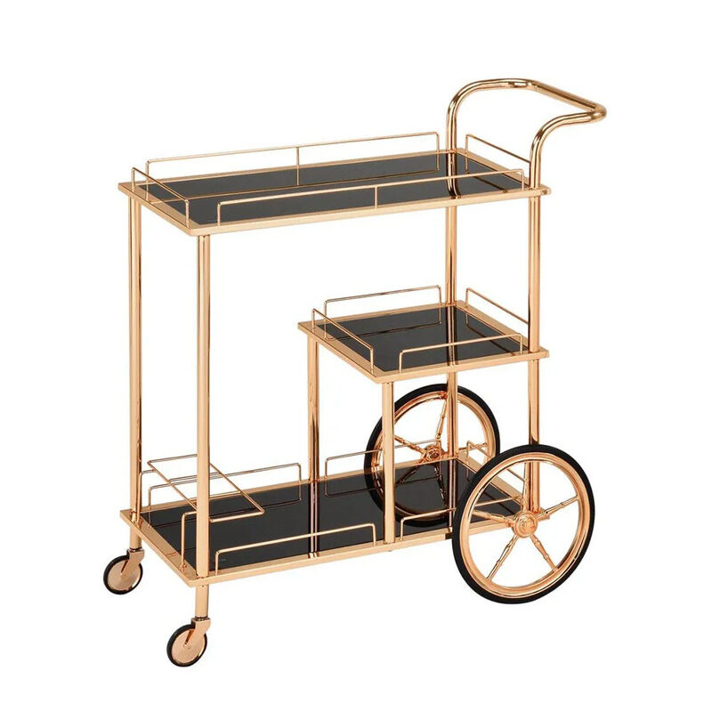 

Danube Home Danube Home Elaine Serving Trolley, Black/Gold