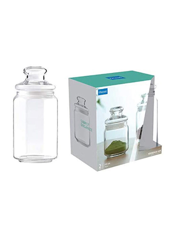 

Danube Home Ocean S/2 Pop Jar Glass Lid, 750ml, Clear