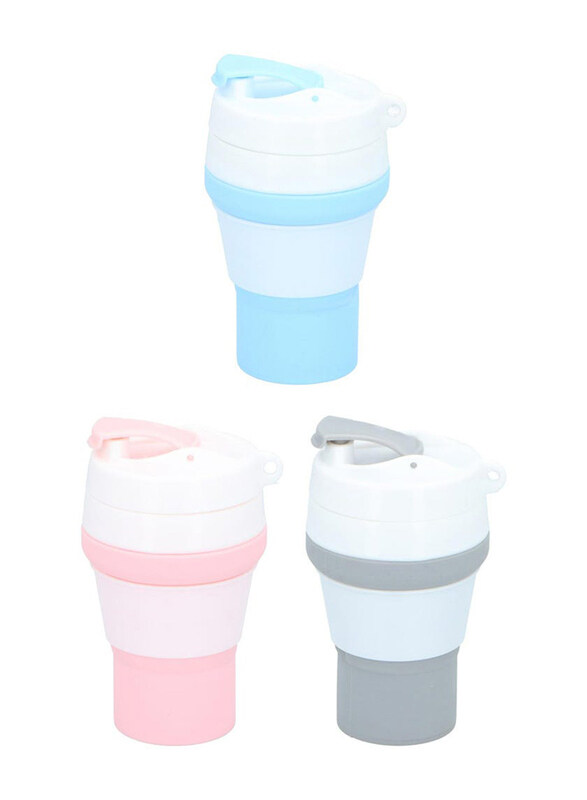 

Danube Home 3-Piece Foldable Silicone Travel Mug Set, Multicolour