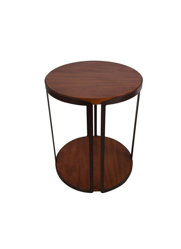 

Danube Home Venveto Round End Table, Walnut