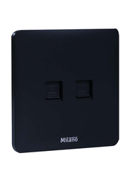 Milano Dual Data Socket Cat-6, Black