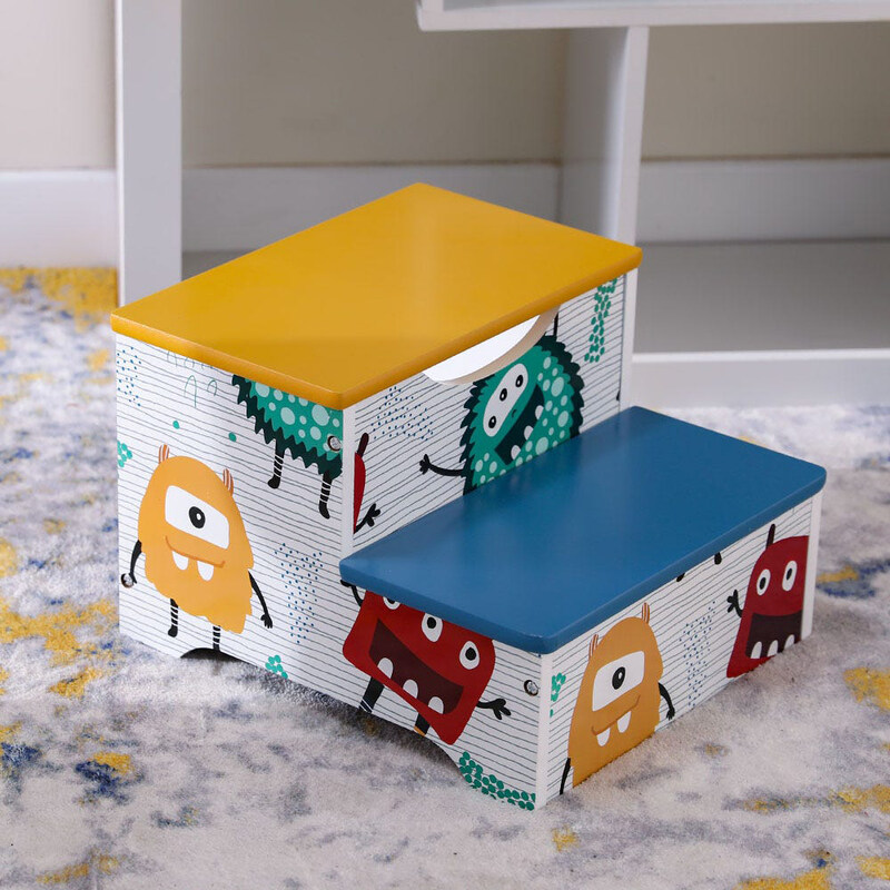 

Danube Home Monster Step Stool with Storage Toddlers, Multicolour